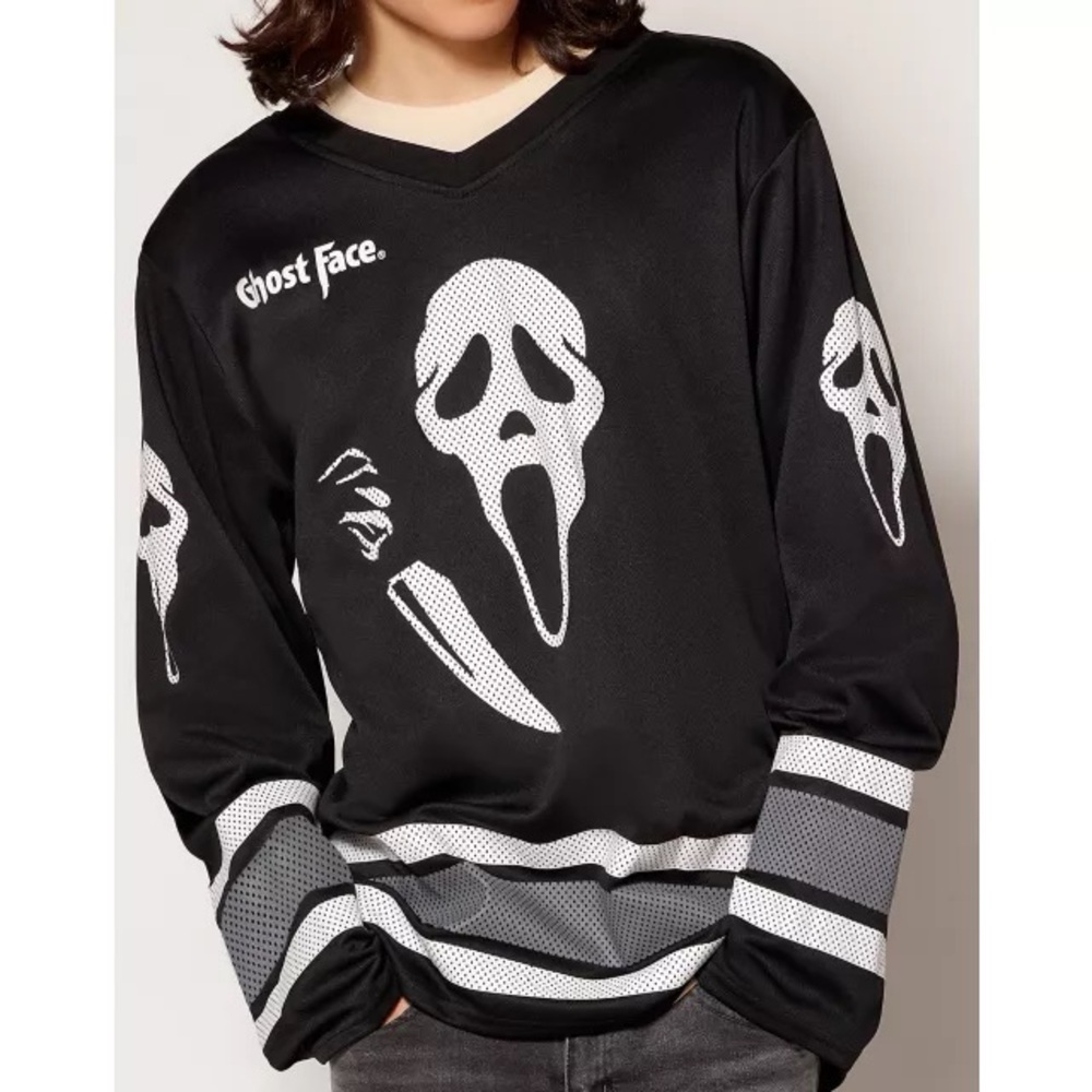 Scream Ghost Face '96 Slasher Knife Hockey Jersey authorized memorabilia WUTANG